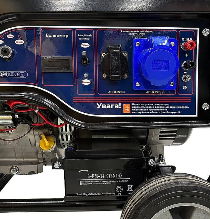 Фото 5 Генератор бензиновый PROFI-TEC PE-8000GE 7,5кВт 100% медь