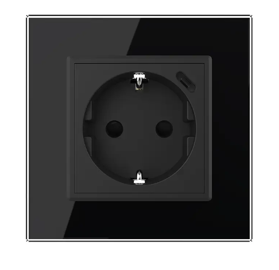 Фото 2 Електрична розетка USB Type-C Power Delivery 18 Вт чорний Livolo