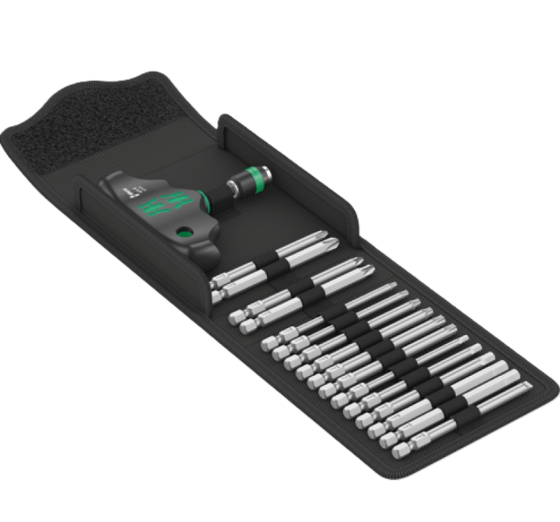 Фото Набор с поперечной ручкой и битами WERA Kraftform Kompakt 400 05057470001