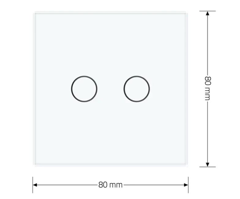 Фото 4 Сенсорная кнопка 2 сенсора 12/24V белое стекло Livolo