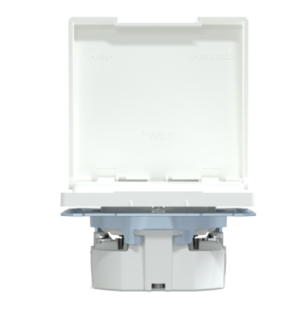 Фото 3 Розетка с заземлением и крышкой белый лотос IP44 D-Life Schneider Electric