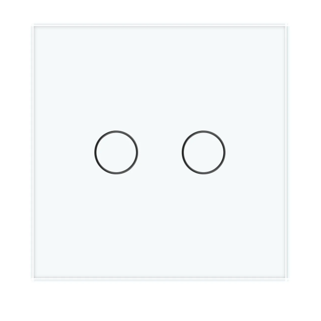 Фото 2 Розумний сенсорний прохідний вимикач EC 2 сенсора біле скло Livolo