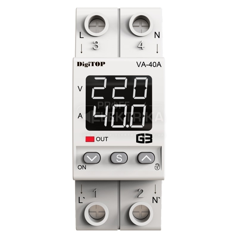 Фото 2 Реле напряжения с контролем тока VА-40A M2W DigiTOP