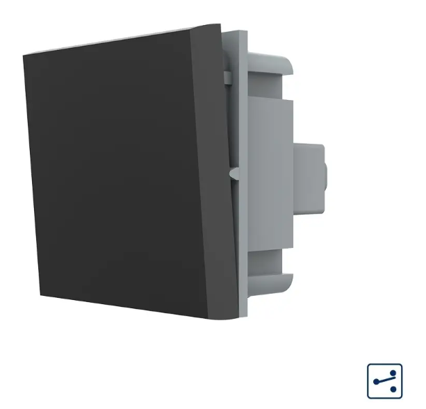 Фото Механізм одноклавішний прохідний вимикач чорний Livolo