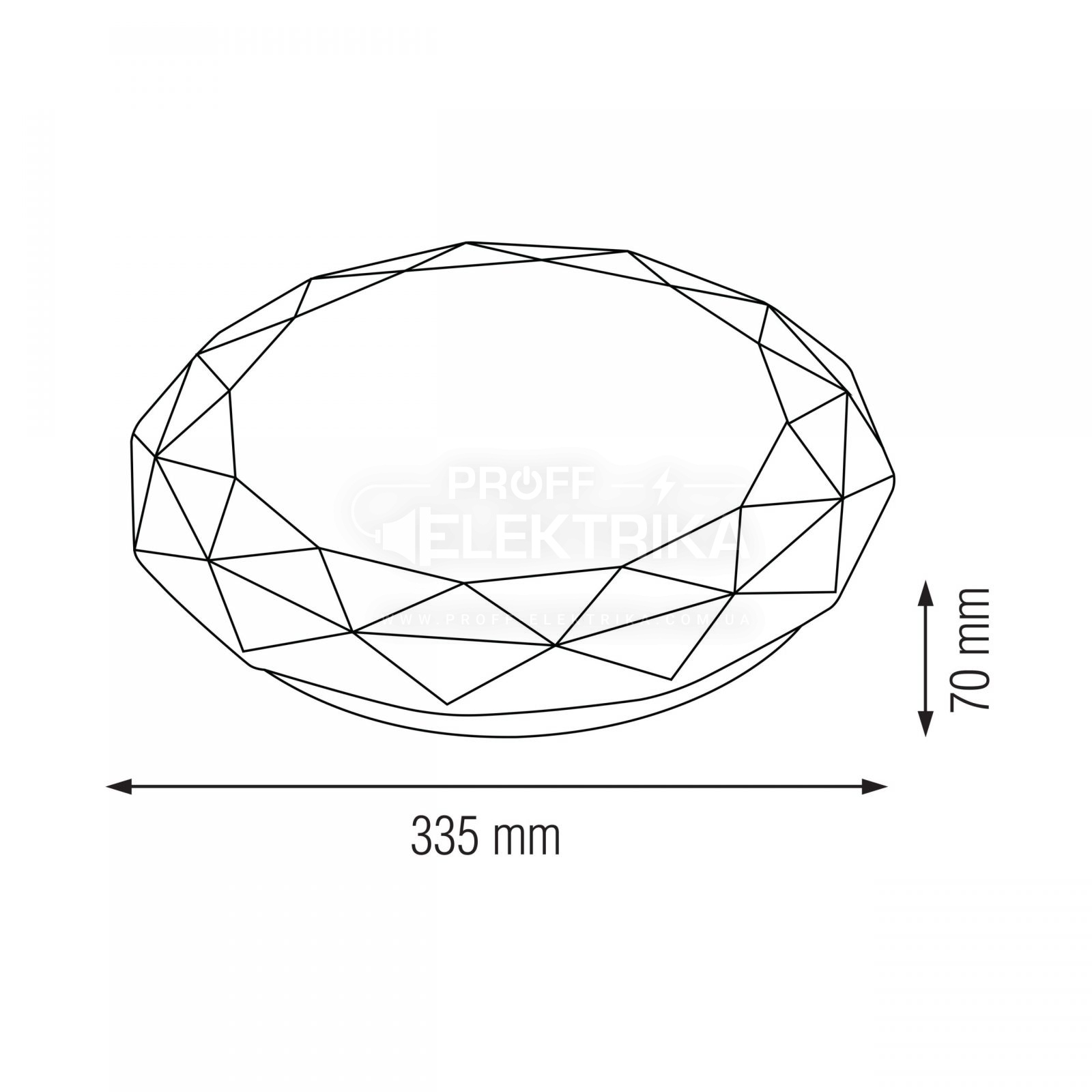 Фото 2 Светильник LED круг 24W 6400К Epsilon 24 HOROZ