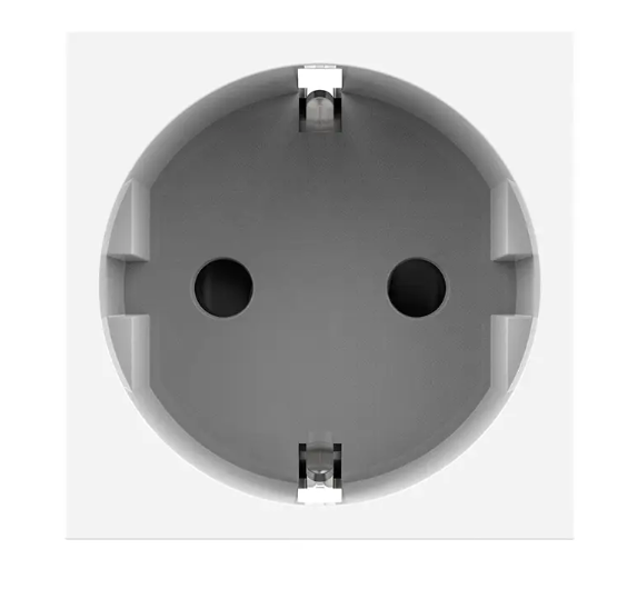 Фото 2 Механизм розетка с самозажимными клеммами с заземлением белый Livolo