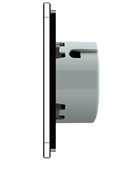 Фото 3 Бесшумный сенсорный проходной/перекрестный выключатель 2 сенсора черное стекло Livolo