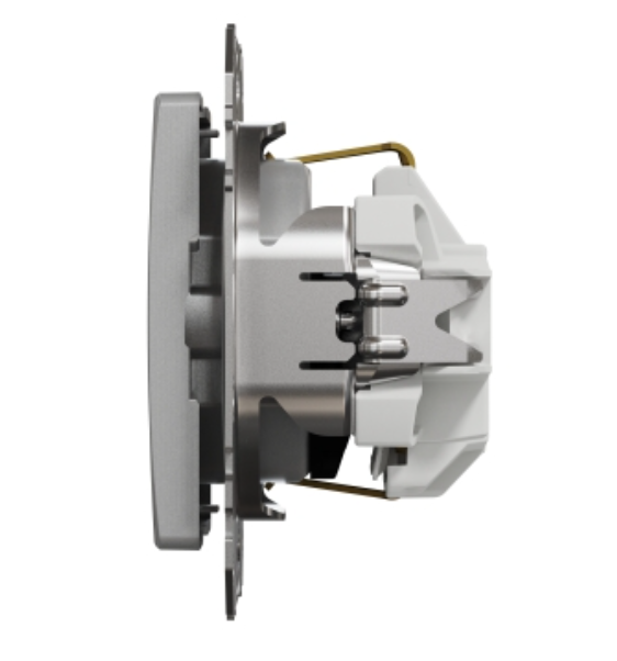 Фото 3 Розетка із заземленням та шторками Алюміній Sedna Design Schneider Electric