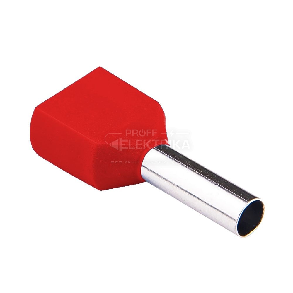 Фото Наконечник втулковий з ізоляцією для двох дротів ТЕ 2 10/14 TAKEL