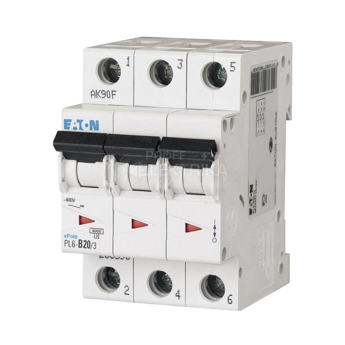 Фото Автоматический выключатель PL6 В16 3P 16A 6кА B EATON