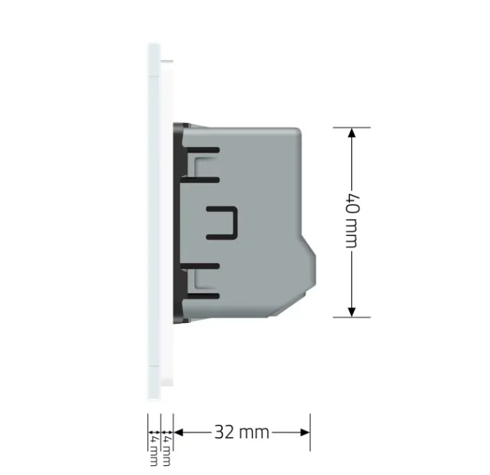 Фото 6 Розумний сенсорний прохідний вимикач EC 1 сенсор біле скло Livolo