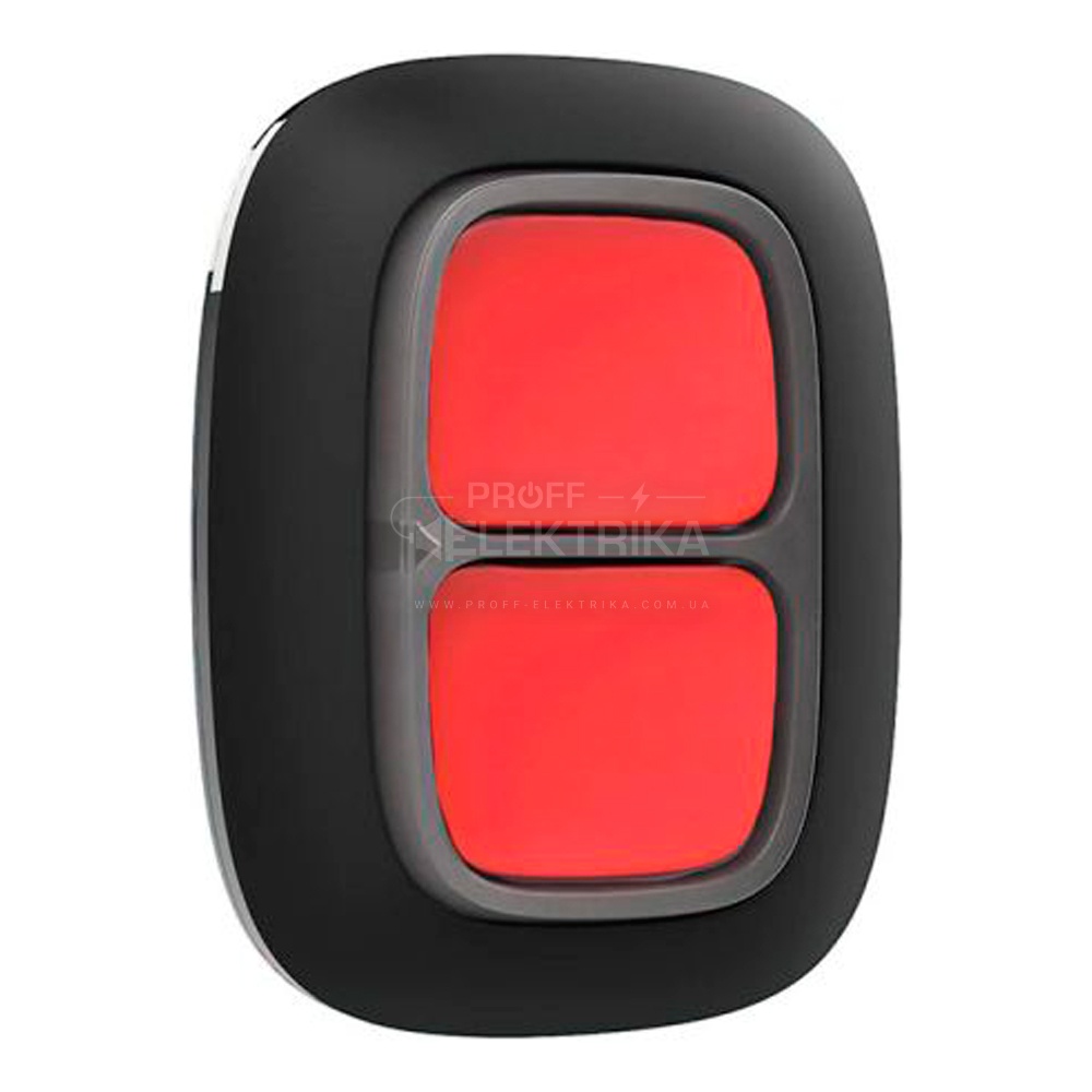 Фото 2 Бездротова екстрена кнопка Ajax DoubleButton чорна