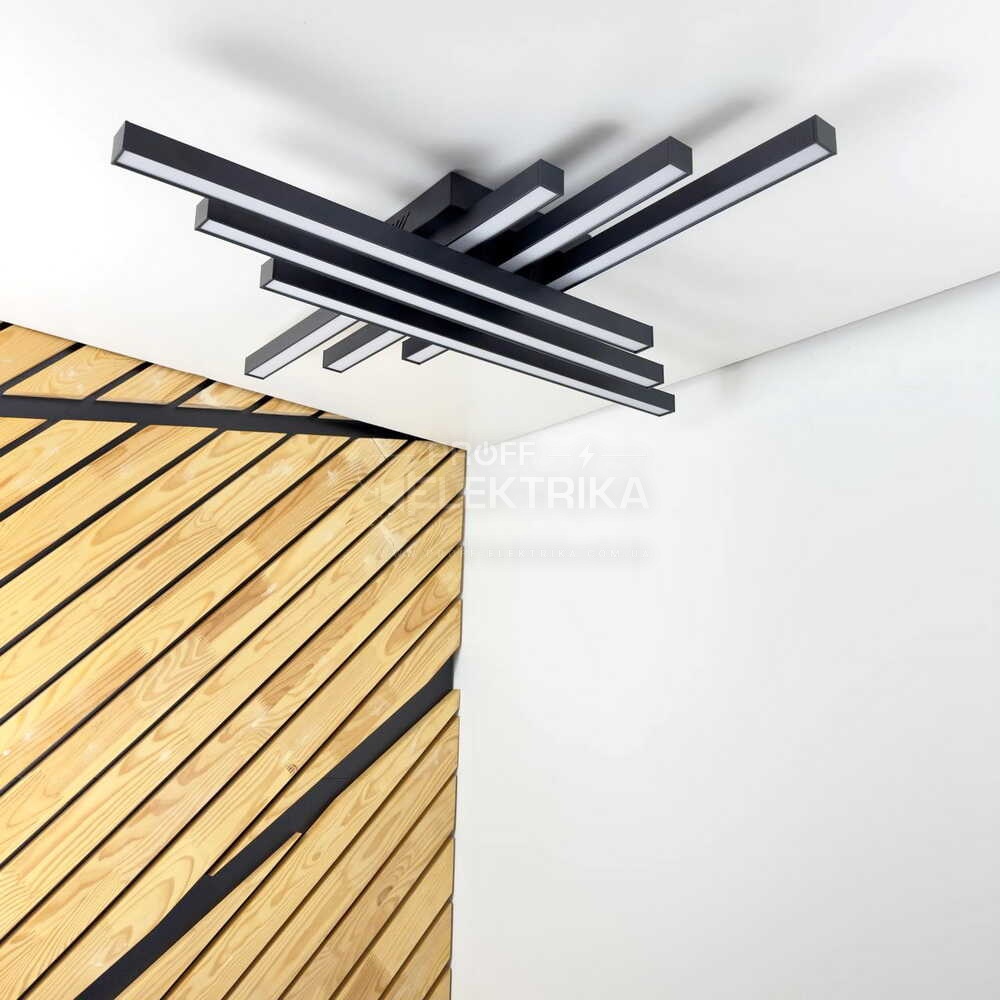 Фото 2 Світильник smart HIWAY пульт квадрат 110W 3000-5000K IP20 чорний Violux 220805