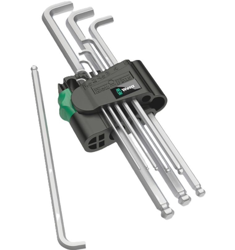 Фото 3 Набор Г-образных ключей WERA 950/9 Hex-Plus 4 метрических хромированных 05073594001