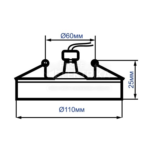 Фото 2 Вбудований світильник Feron CD836 під лампу з прозорим підсвічуванням