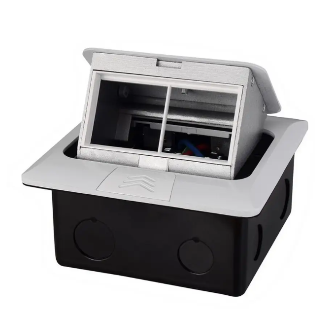 Фото Порожній розетковий люк на підлогу на 2 модулі білий Livolo