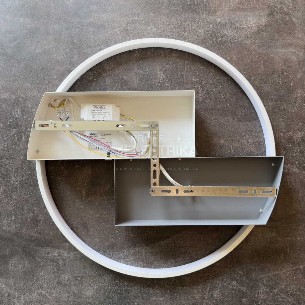 Фото 3 Світильник LED smart PICASSO-R пульт 80W 3000-5000K IP20 коло біло-сірий Violux 220625