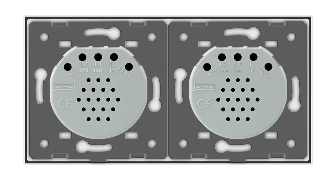 Фото 3 Сенсорный диммер 2 сенсора 1-1 белое стекло Livolo