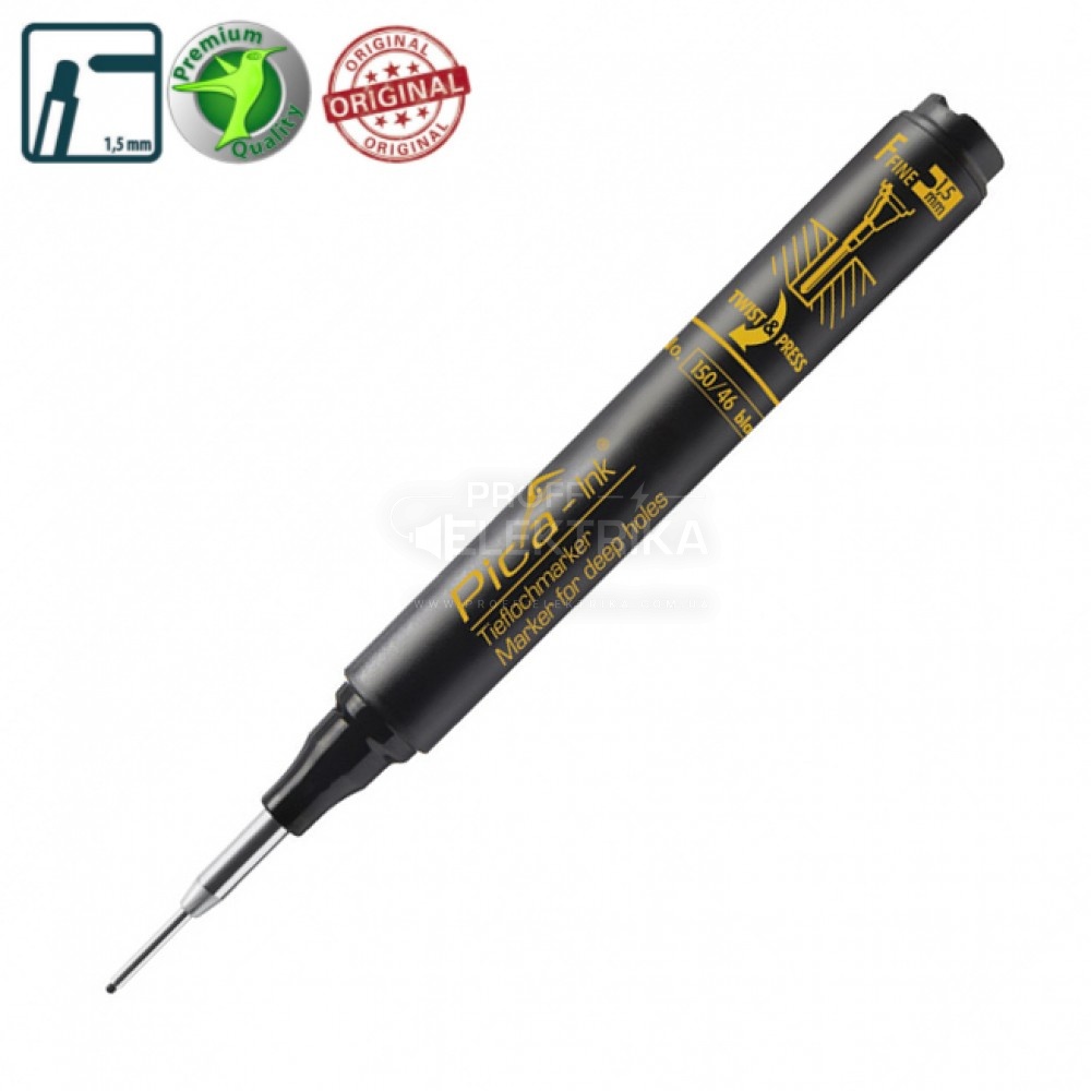 Фото 2 Маркер чорний Deep Hole Marker black 150/46 PICA INK