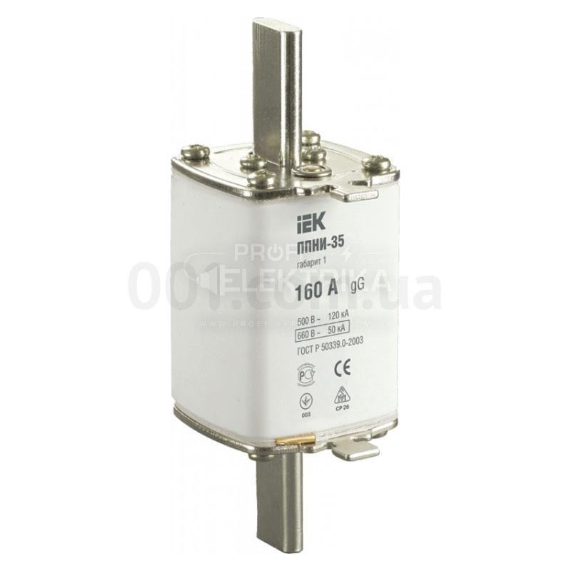 Фото предохранитель плавкий ППНИ-35 (габарит 1) 160А IEK