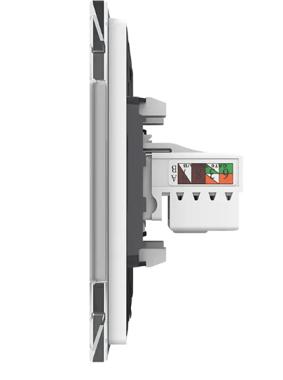 Фото 2 Розетка комп'ютерна RJ-45 біле скло Livolo