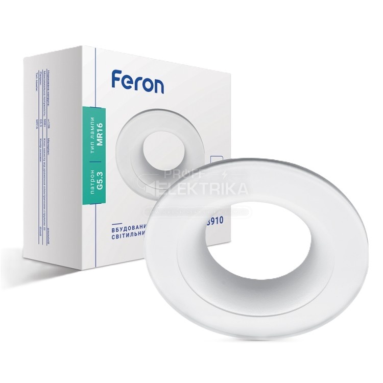 Фото Вбудований світильник Feron DL8910 під лампу білий