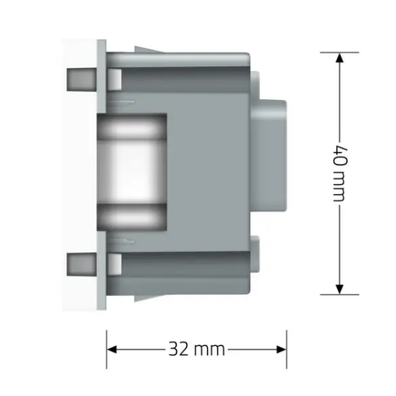 Фото 6 Механизм силовая розетка с заземлением белый Livolo
