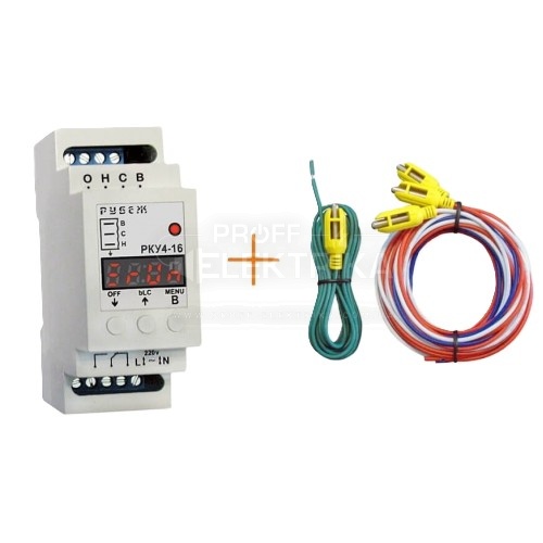 Фото Реле контроля уровня жидкости Rubezh РКУ4-16 на DIN-рейке 16А с датчиками