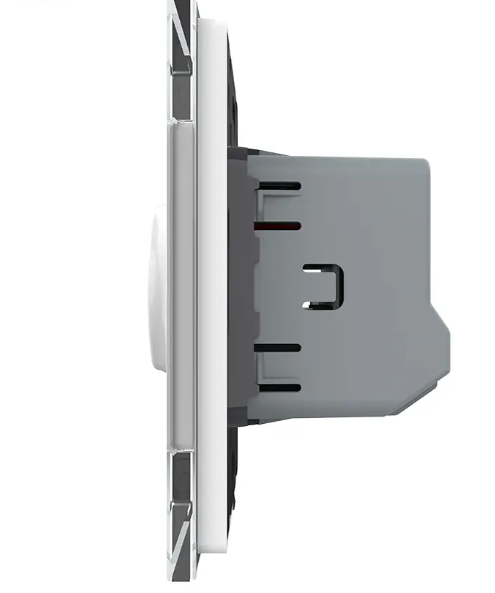 Фото 3 Бесконтактный выключатель Sense 1 сенсор белое стекло Livolo