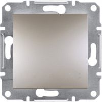 Вимикач одноклавішний самозатискний Schneider Electric Asfora бронза