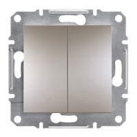 Вимикач двоклавішний самозатискний Schneider Electric Asfora бронза