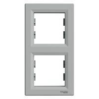 Рамка вертикальна Schneider Electric Asfora 2 пости алюміній