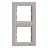 Рамка вертикальна Schneider Electric Asfora 2 пости бронза