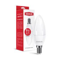 Лампа свічка С37 Е14 7W 4100K 220V #733 MAXUS