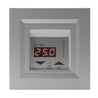 Терморегулятор Rubezh ТР-16ВУм для теплої підлоги рамка Schneider Asfora алюміній 16А 220В