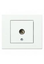 Розетка TV прохідна Біла GRANO