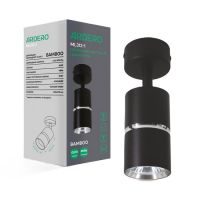 Накладний поворотний світильник Ardero ML312-1 BAMBOO під лампу чорний хром