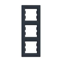 Рамка вертикальна Schneider Electric Asfora 3 пости антрацит