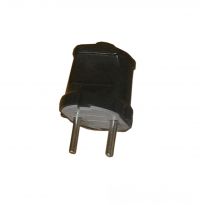 Вилка без заземления черная Electro House