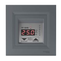 Терморегулятор з тижневим таймером Rubezh ТР-16НВ для теплої підлоги рамка Schneider Asfora сталь 16А 220В