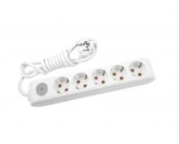 Подовжувач 5 гнізд 5м з кнопкою VIKO