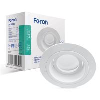 Встроенный поворотный светильник Feron DL8340 под лампу белый