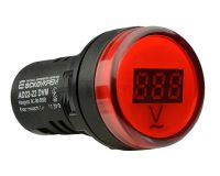 цифровий вимірювач напруги AD22-22DVM АC 80-500В (червоний)