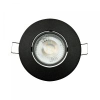 Світильник врізний поворотний NORA PRO-5 5W 3000K 4500K 6000K чорний HOROZ