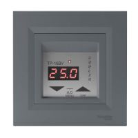 Терморегулятор Rubezh ТР-16ВУ для теплої підлоги рамка Schneider Asfora сталь 16А 220В