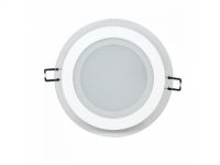 Светильник со стеклом круг 12W 6400К CLARA 12 HOROZ