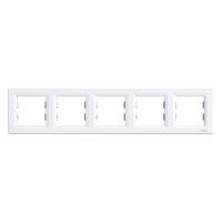 Рамка горизонтальна Schneider Electric Asfora 5 постів біла