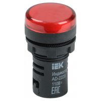 кнопка - лампа AD22 (LED) 22mm червона 24В АС