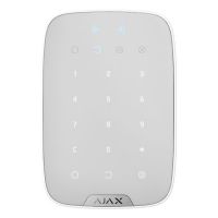 Бездротова клавіатура з підтримкою захищених безконтактних карт та брелоків Ajax KeyPad Plus біла