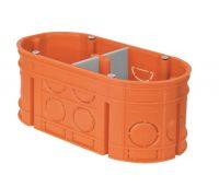 Коробка установочная подрозетник бетон-кирпич двухместная SIMET